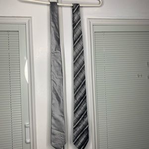 Pair Of Grey Ties. Various Brands. GUC